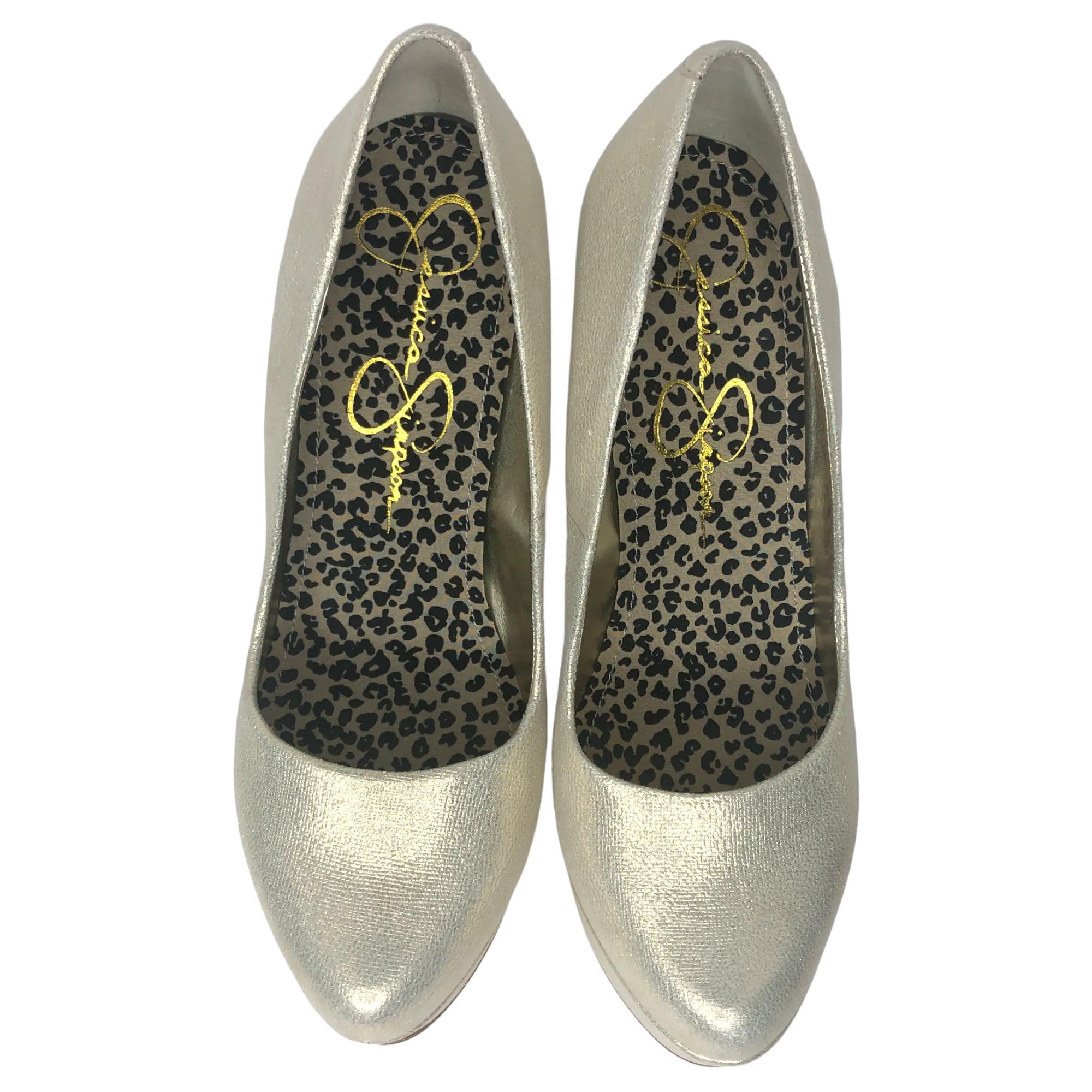 Jessica Simpson Slate/Deco Metallic Waleo Platform Heels - Size 8.5 - Women