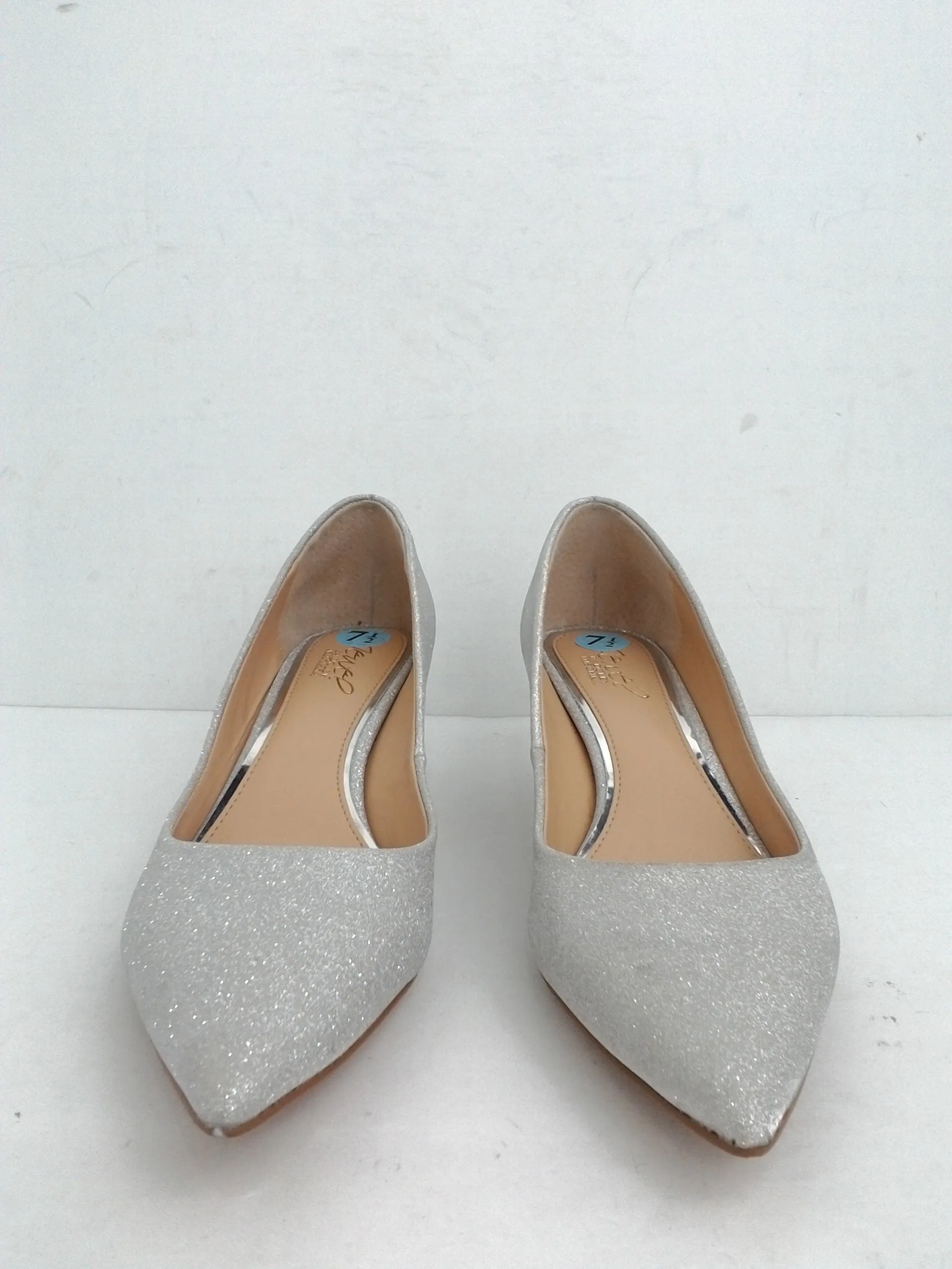 Jewel Badgley Mischka Women's Silver Heels Size 7.5