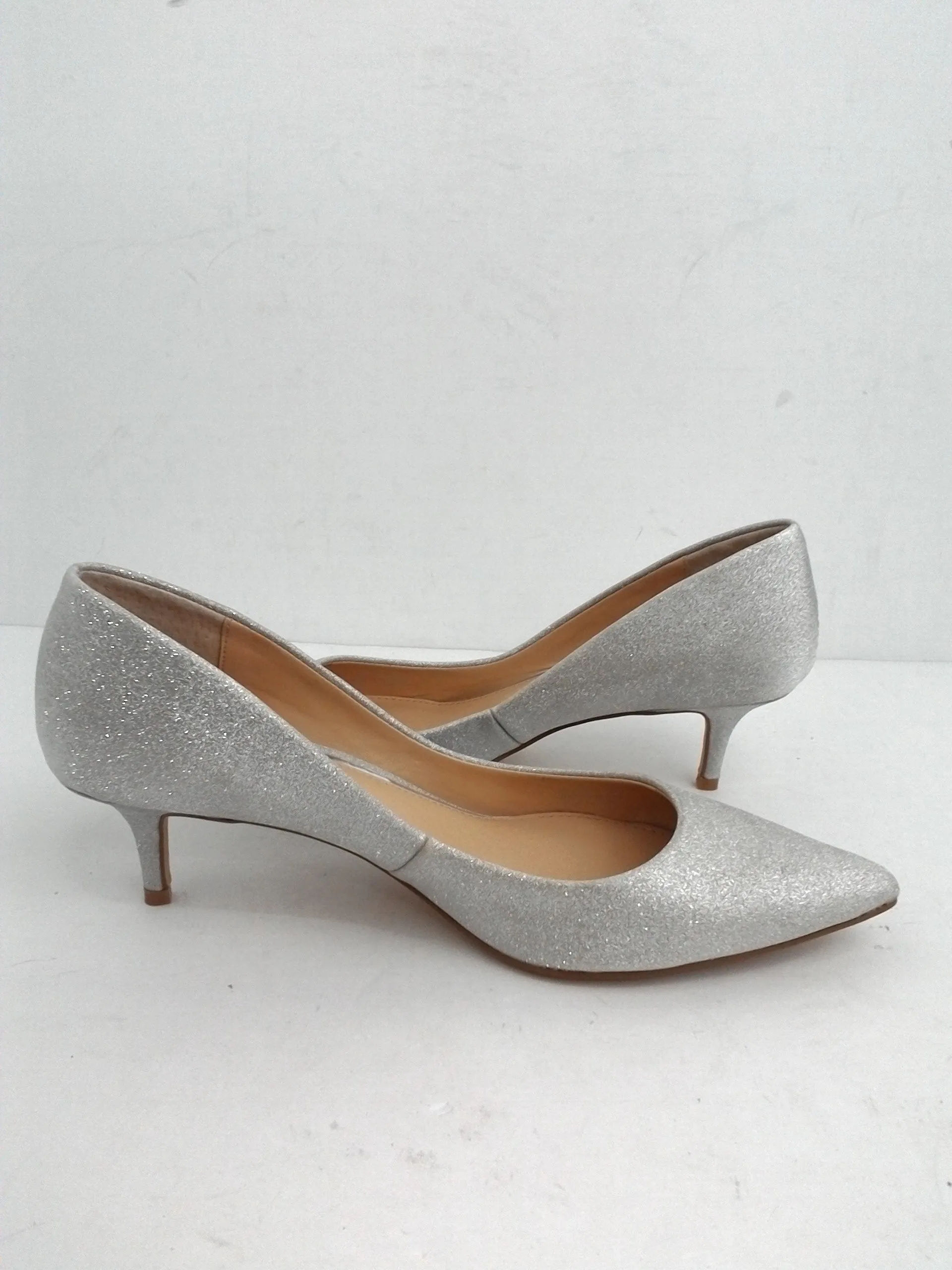 Jewel Badgley Mischka Women's Silver Heels Size 7.5