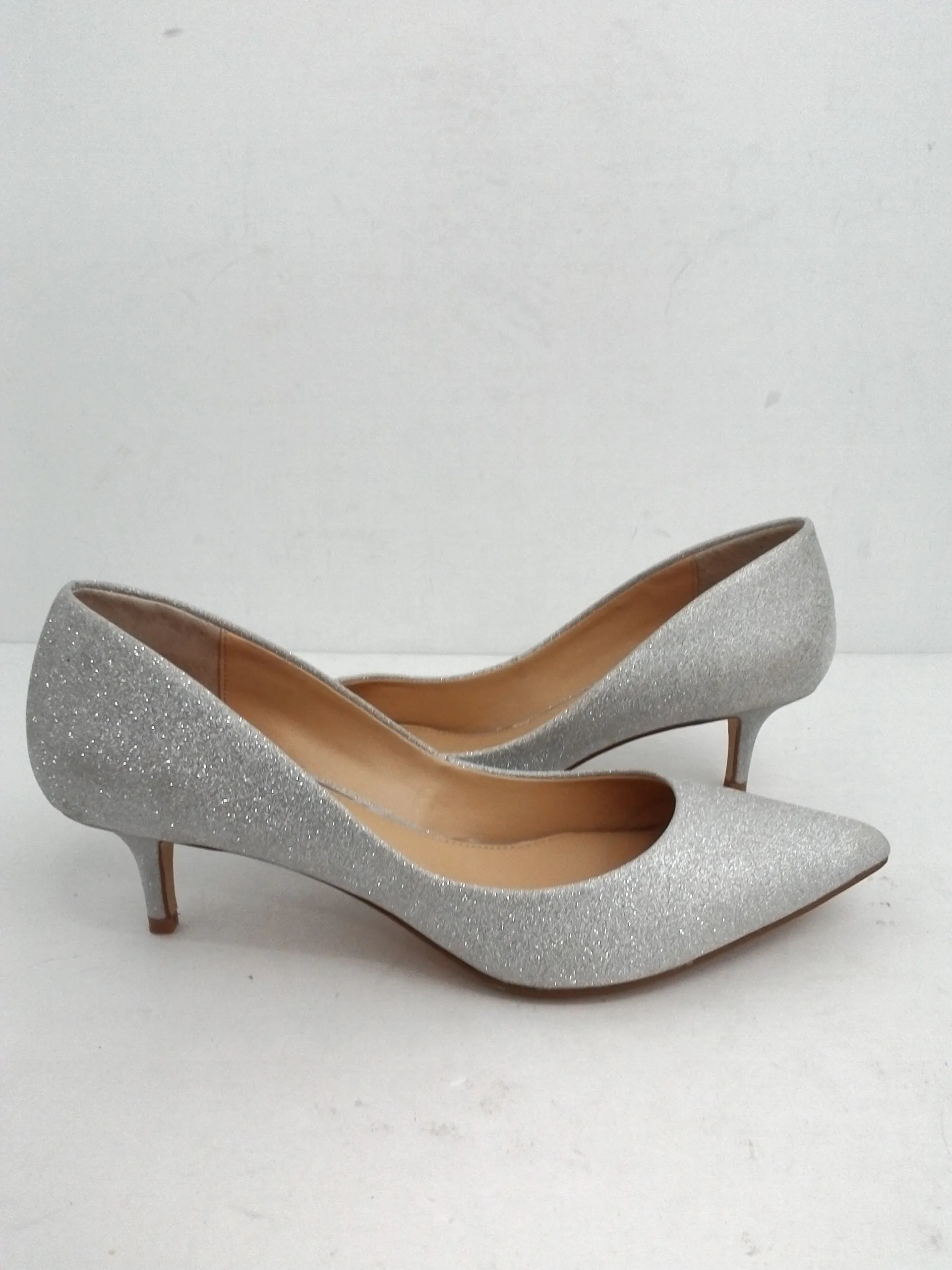 Jewel Badgley Mischka Women's Silver Heels Size 7.5