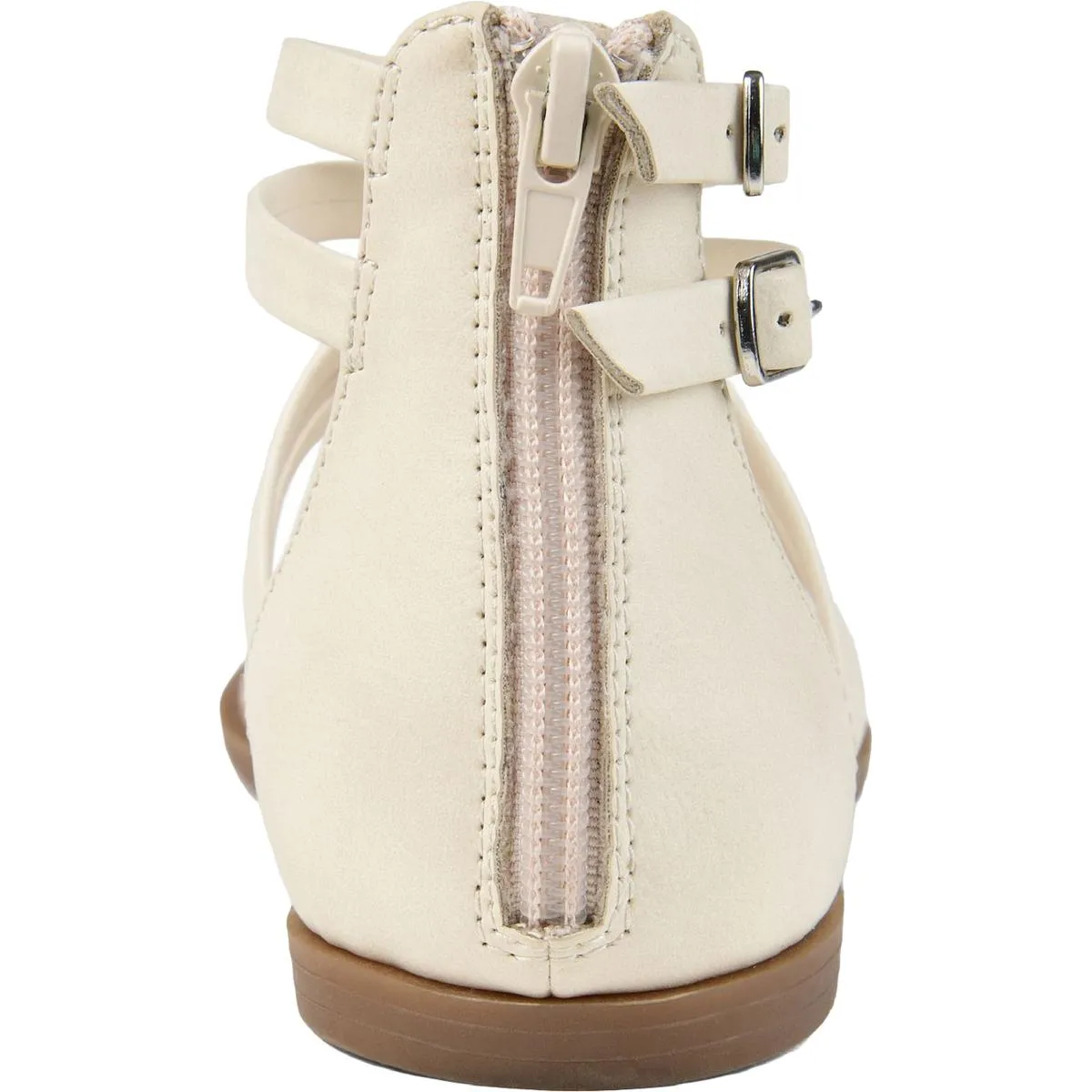 Journee Collection Womens Zailie Faux Leather Thong Gladiator Sandals