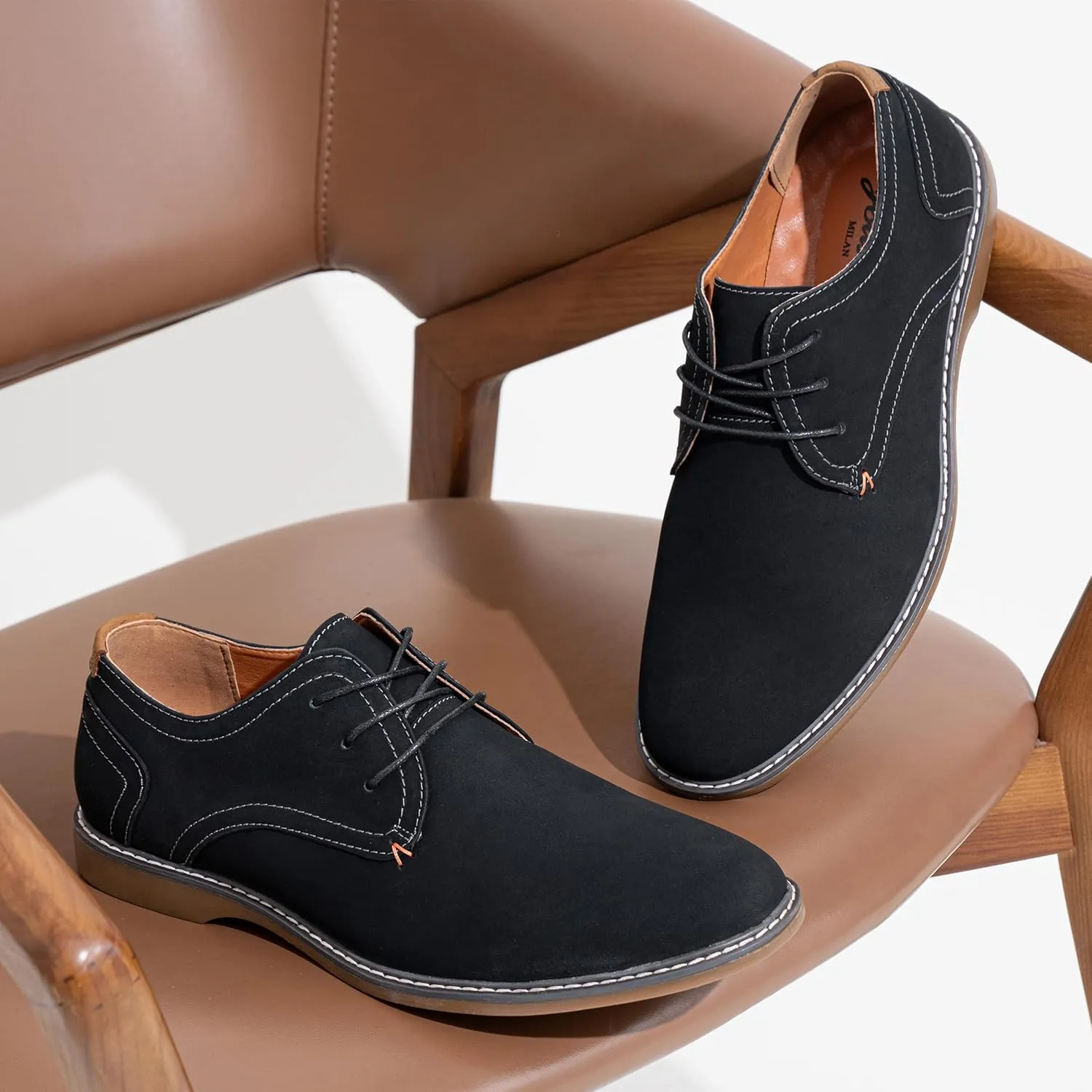 Jousen Men's Casual Dress Shoes Retro Business Classic Dress Shoes for Men