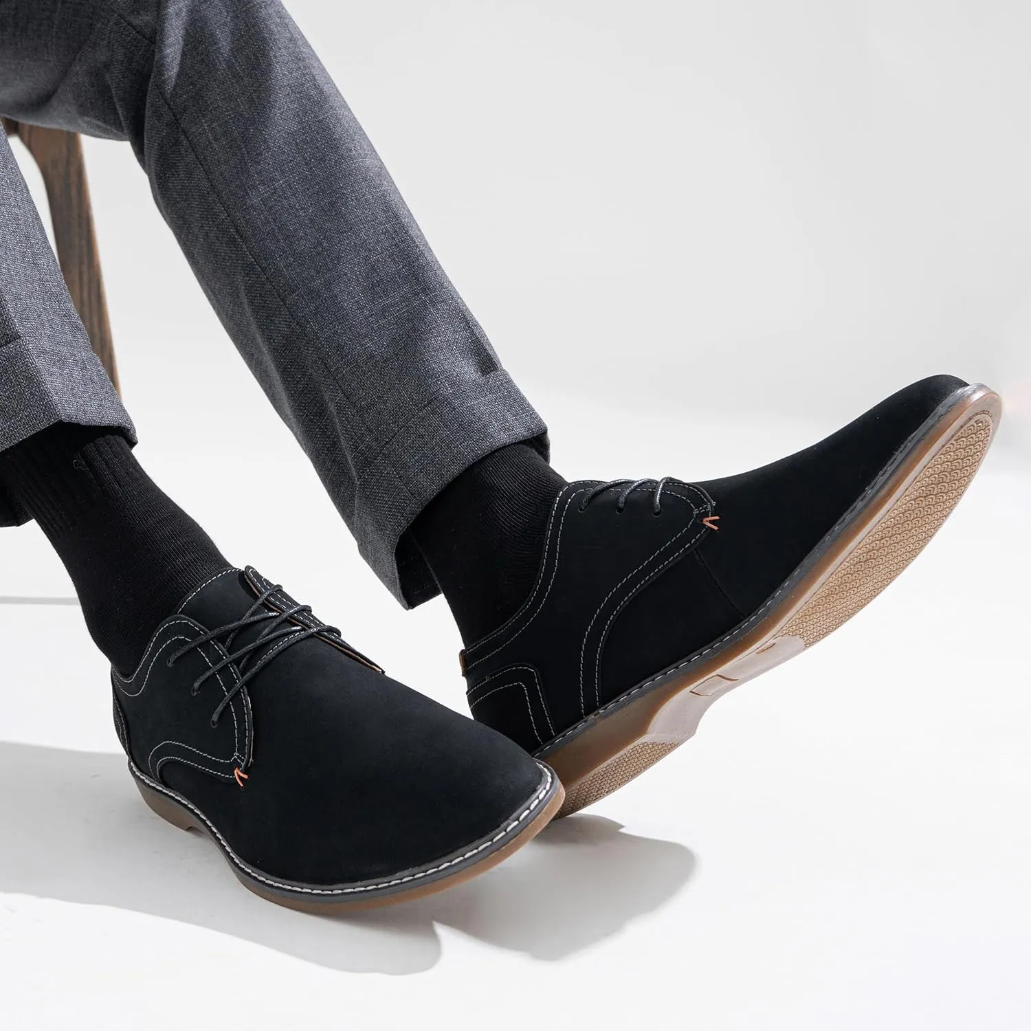 Jousen Men's Casual Dress Shoes Retro Business Classic Dress Shoes for Men