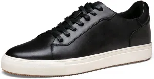 Jousen Mens Fashion Sneakers Polished Leather Mens Dress Sneakers Stylish Retro Mens Business Casual Shoes