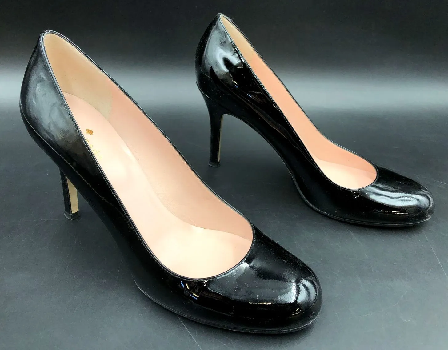 Kate Spade Women's Black Patent Leather Stiletto Heel Pumps - Size 8.5B ( COA)
