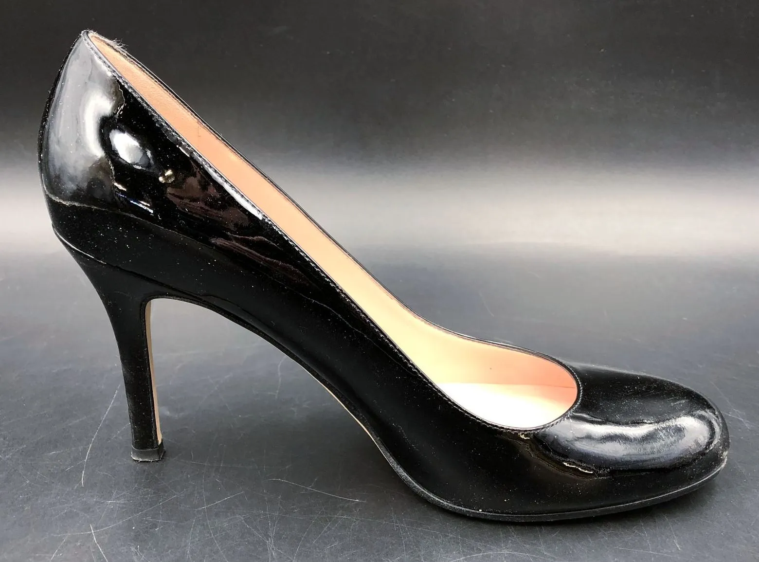 Kate Spade Women's Black Patent Leather Stiletto Heel Pumps - Size 8.5B ( COA)