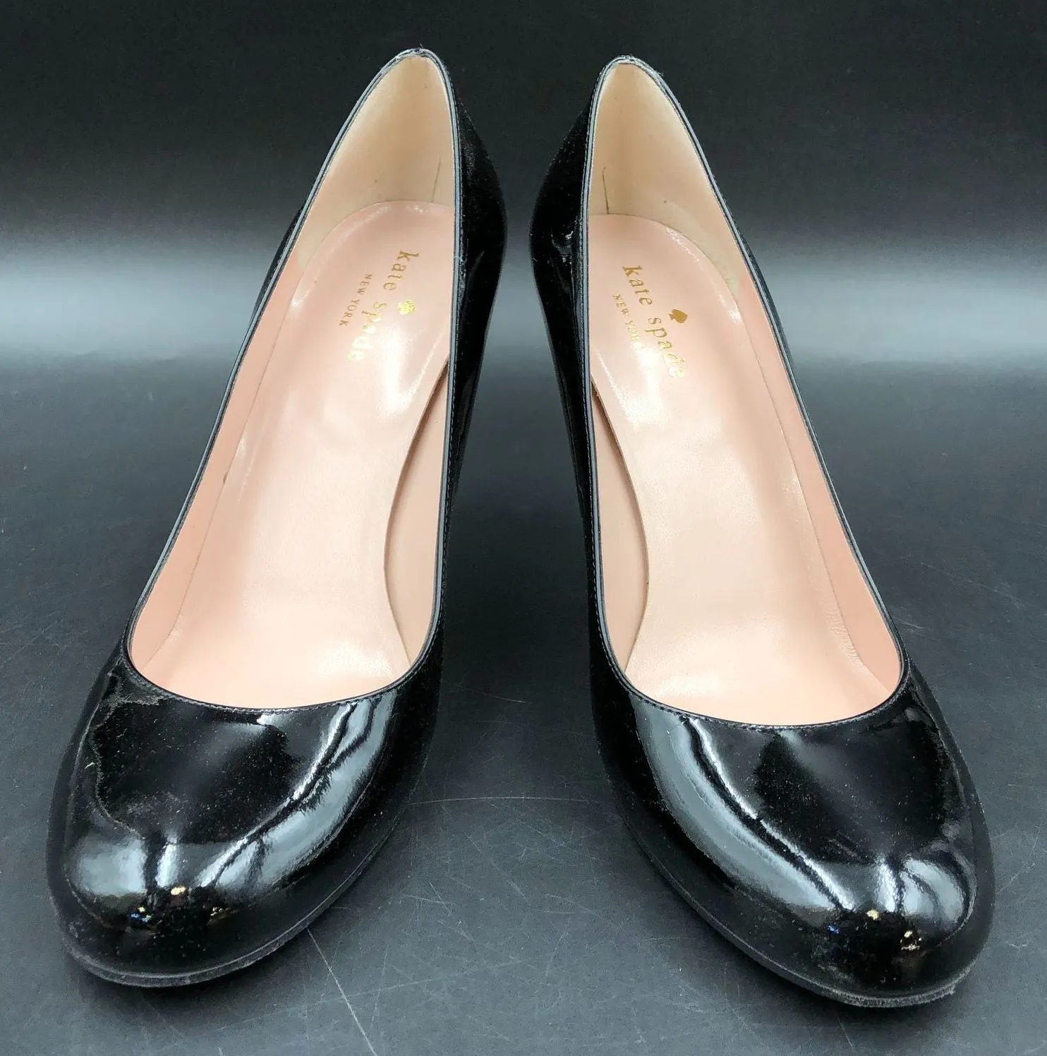 Kate Spade Women's Black Patent Leather Stiletto Heel Pumps - Size 8.5B ( COA)