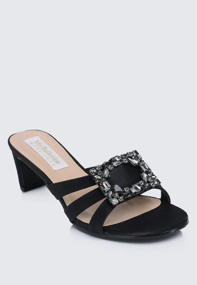 Kendra Comfy Heels In Black
