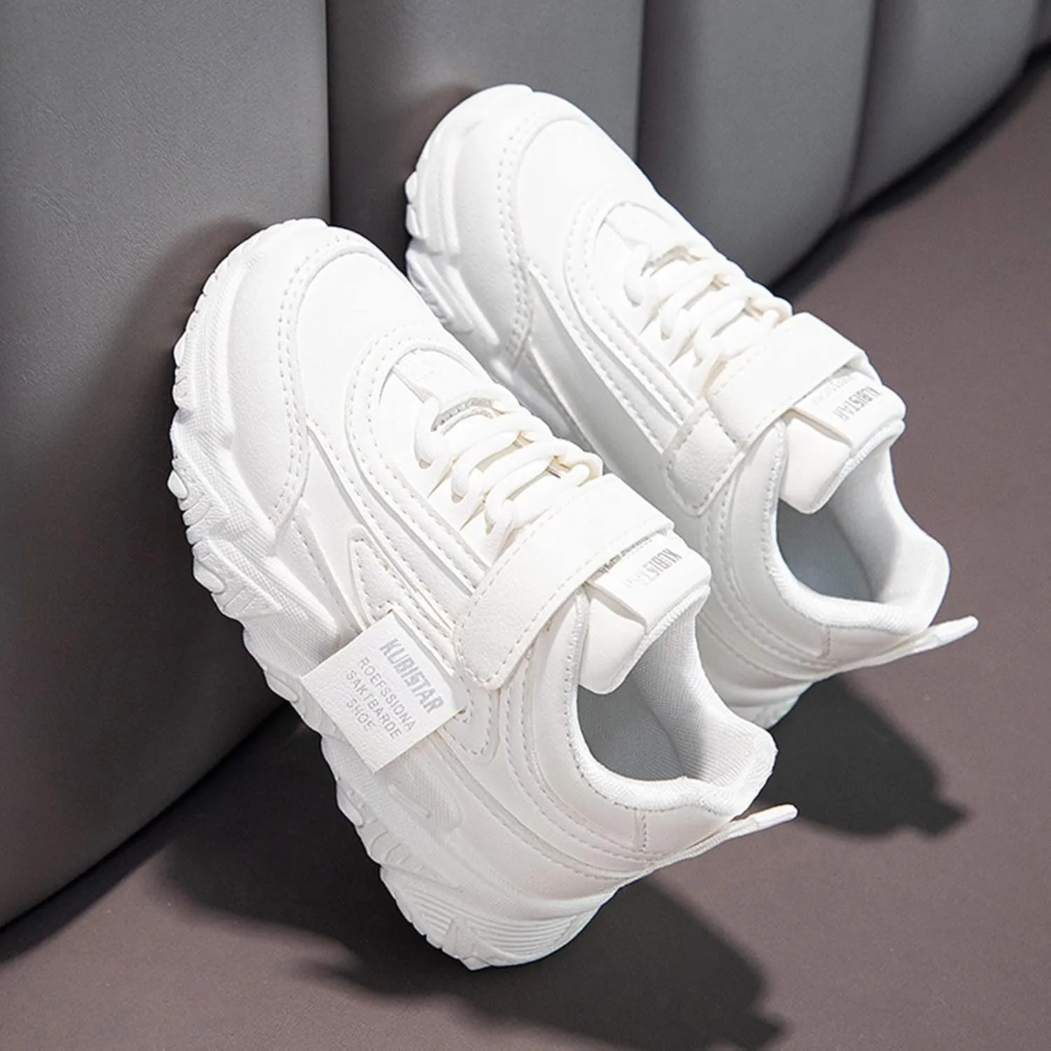 Kids Fashion Sneakers Toddler Girls Lace-up Tennis Casual Colorful Lightweight Breathable Walking Running Shoes