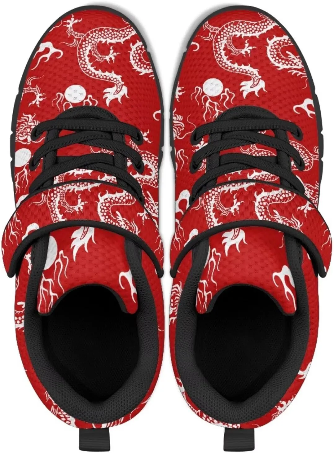 Kids Sneakers Boys Cool Print Running Tennis Shoes Lightweight Breathable Sport Athletic Shoes with One Strap