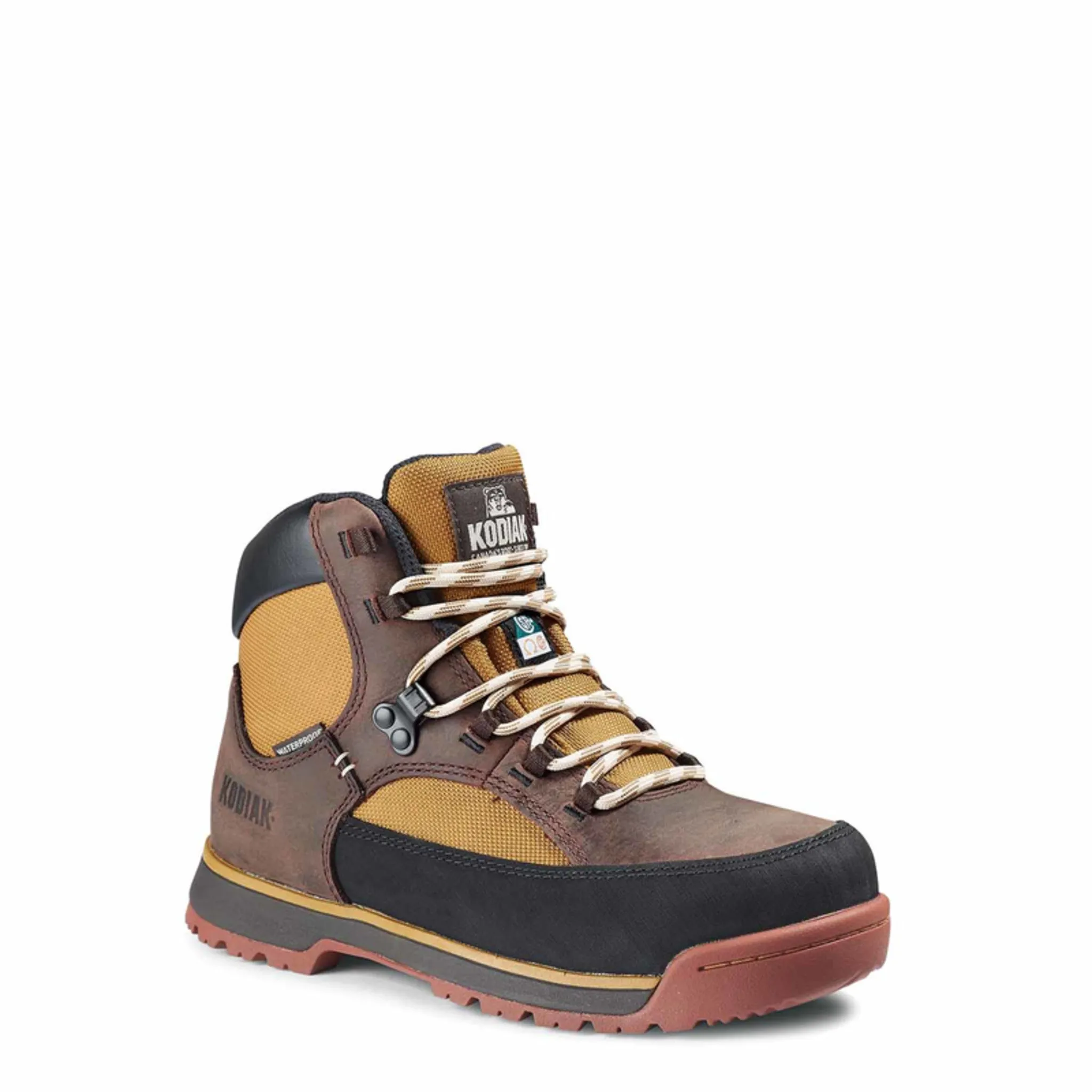 Kodiak Women's 6" Greb Classic Safety Work Boots, Waterproof Leather, Steel Toe & Composite Plate, Slip-Resistant, ComfortZone® Footbed | Sizes 5-11
