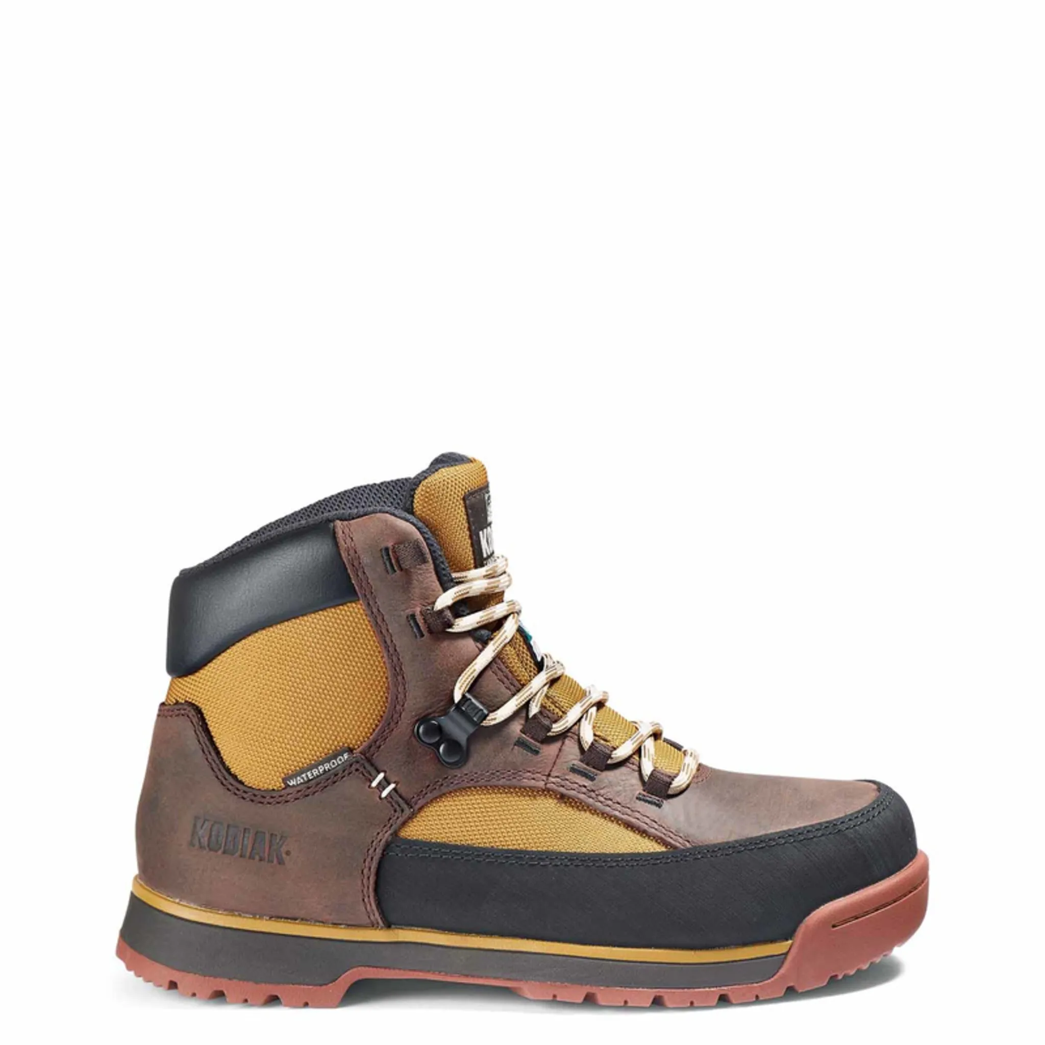 Kodiak Women's 6" Greb Classic Safety Work Boots, Waterproof Leather, Steel Toe & Composite Plate, Slip-Resistant, ComfortZone® Footbed | Sizes 5-11