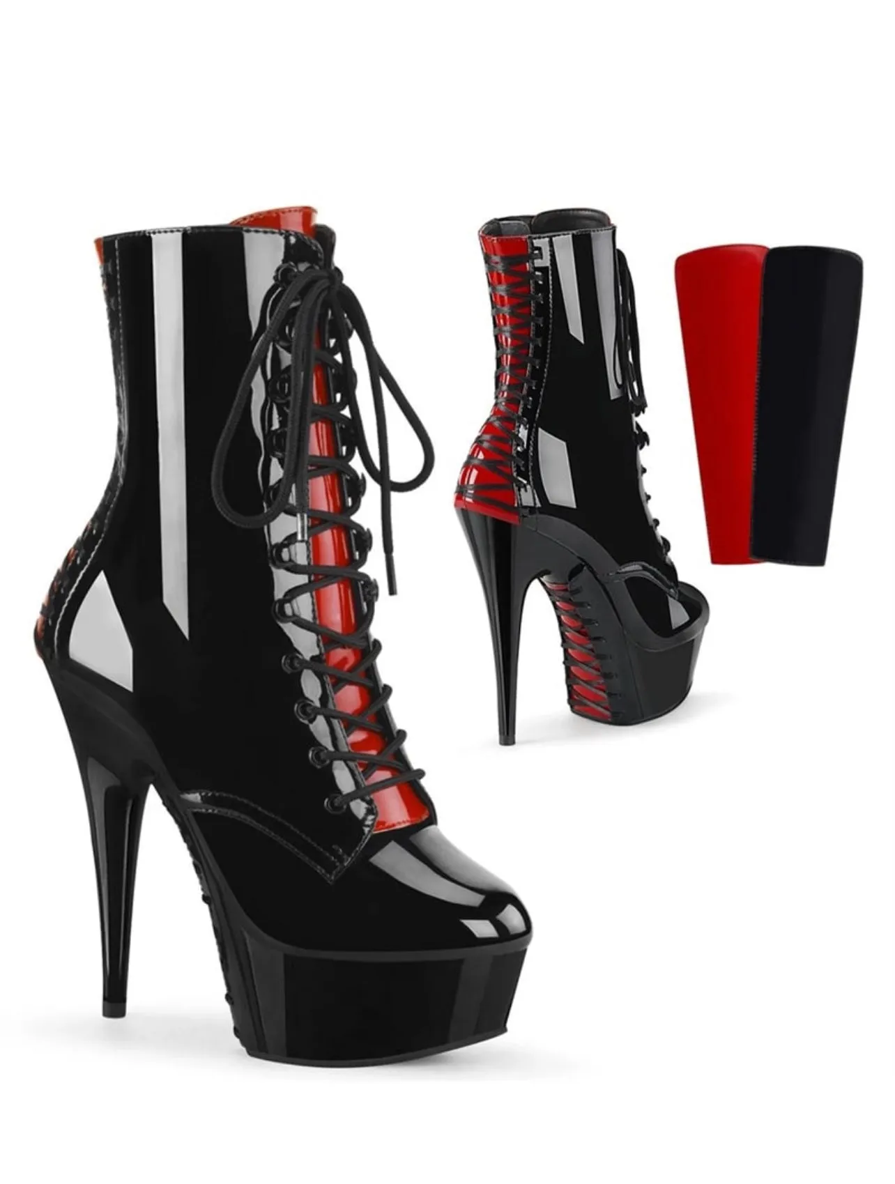 Lace Up Platform Short Boots