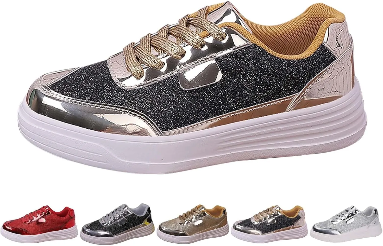 Ladies Fashion Solid Color Mesh Breathable Round Toe Lace Up Low Top Flat Women Shoes Wide