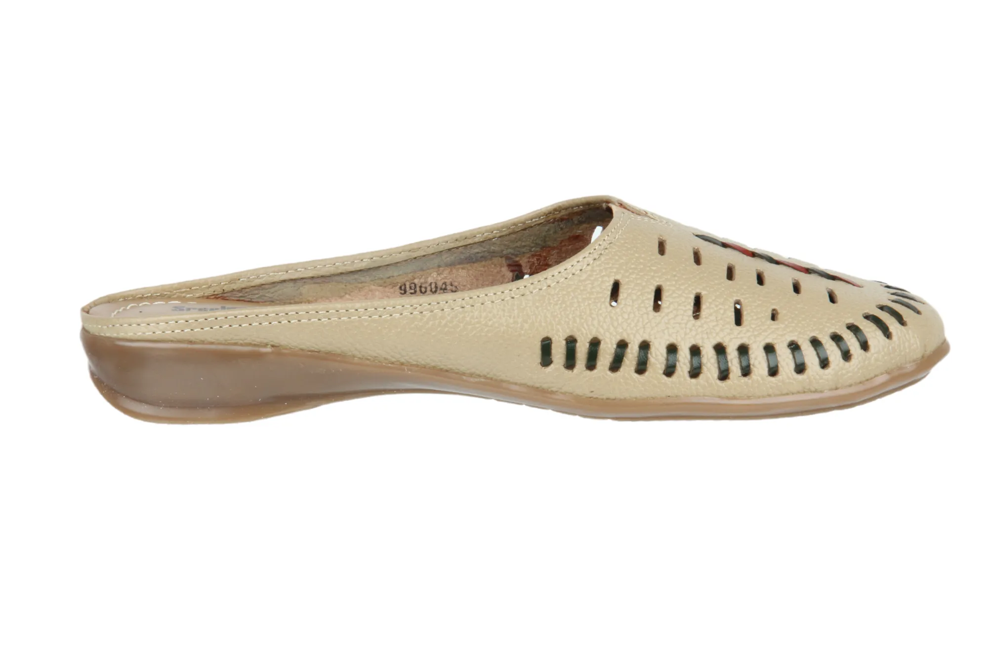 Ladies Leather Flat Mules Cut 996045