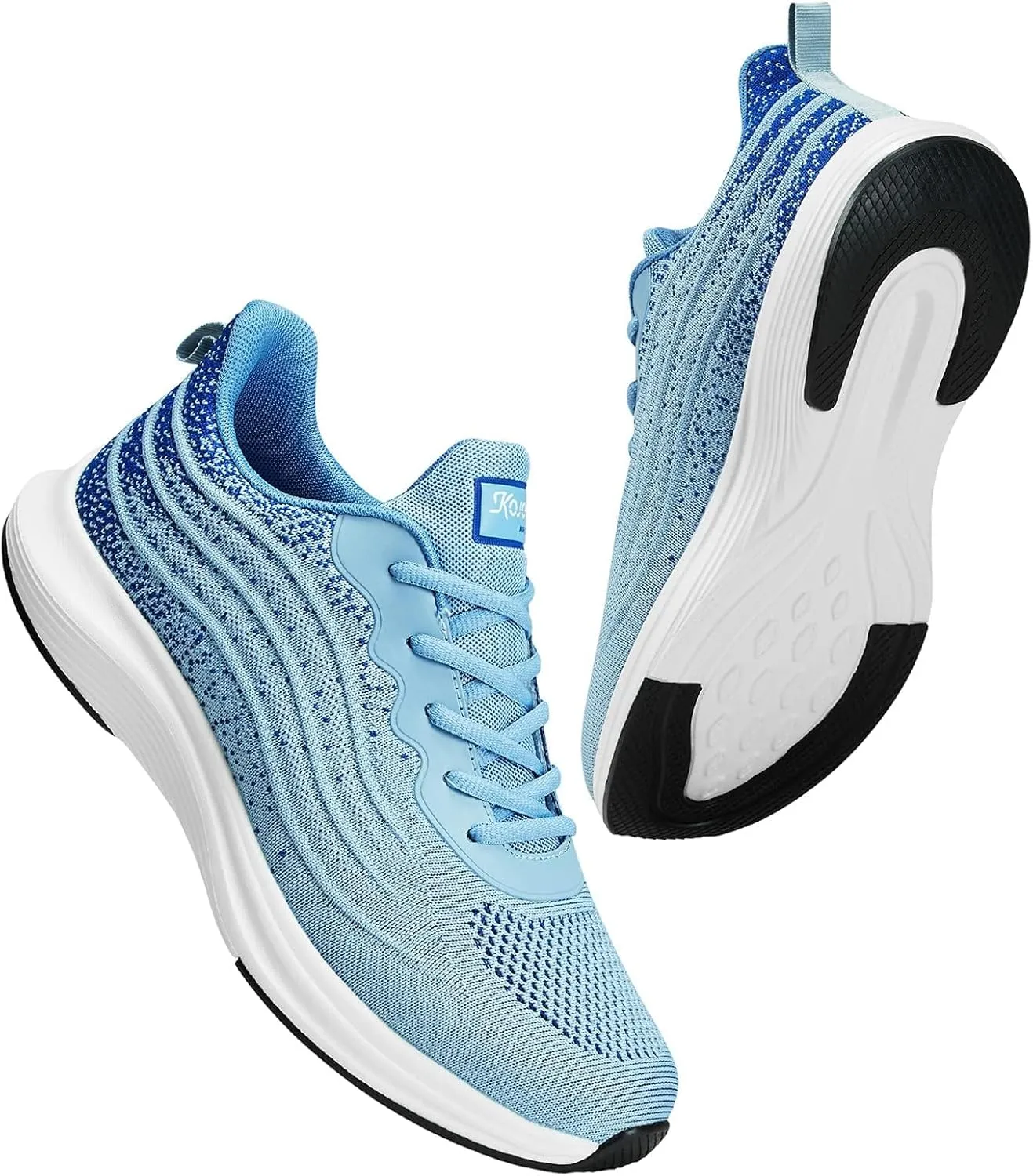 Lightweight Mesh Tennis Shoes Sneakers for Men and Women - Blue, Size 7