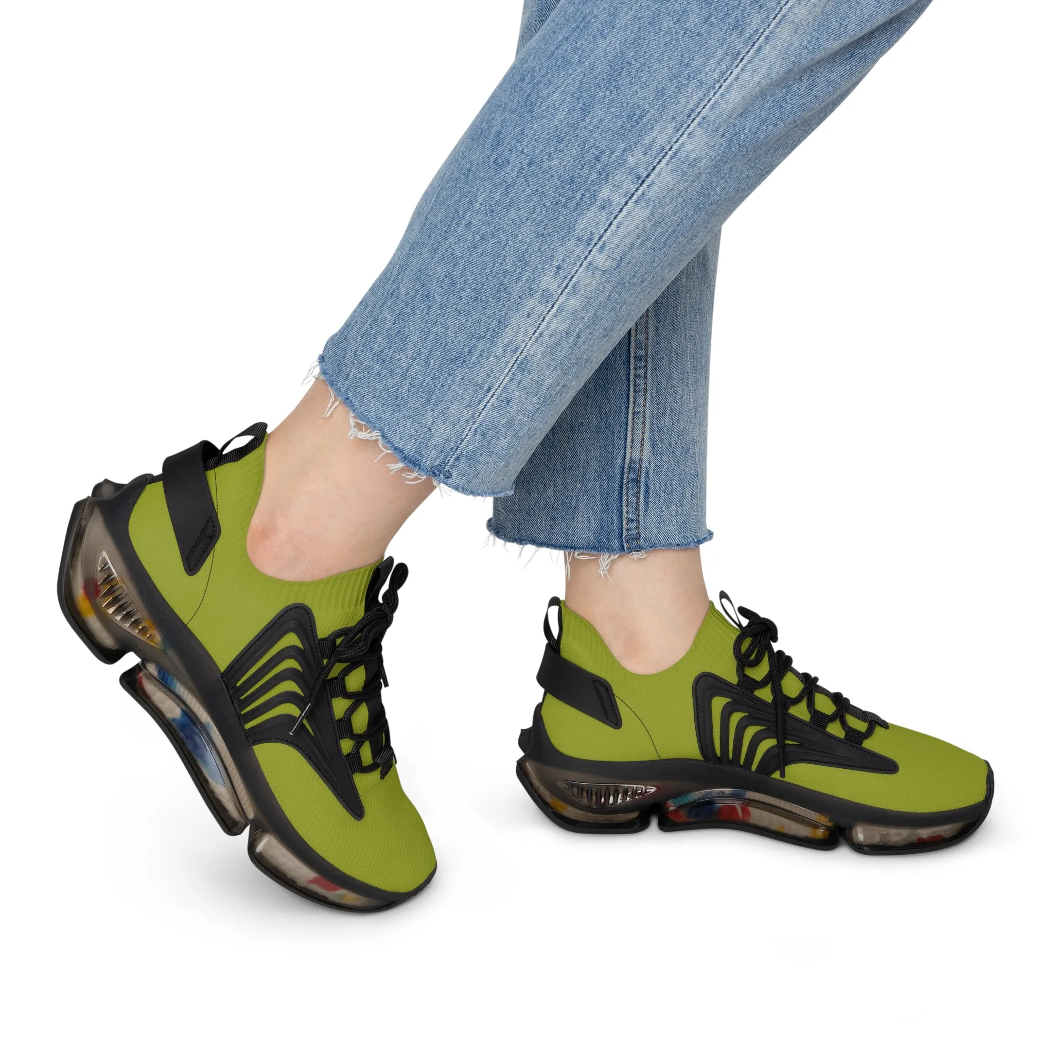 Lime Women's Mesh Sneakers