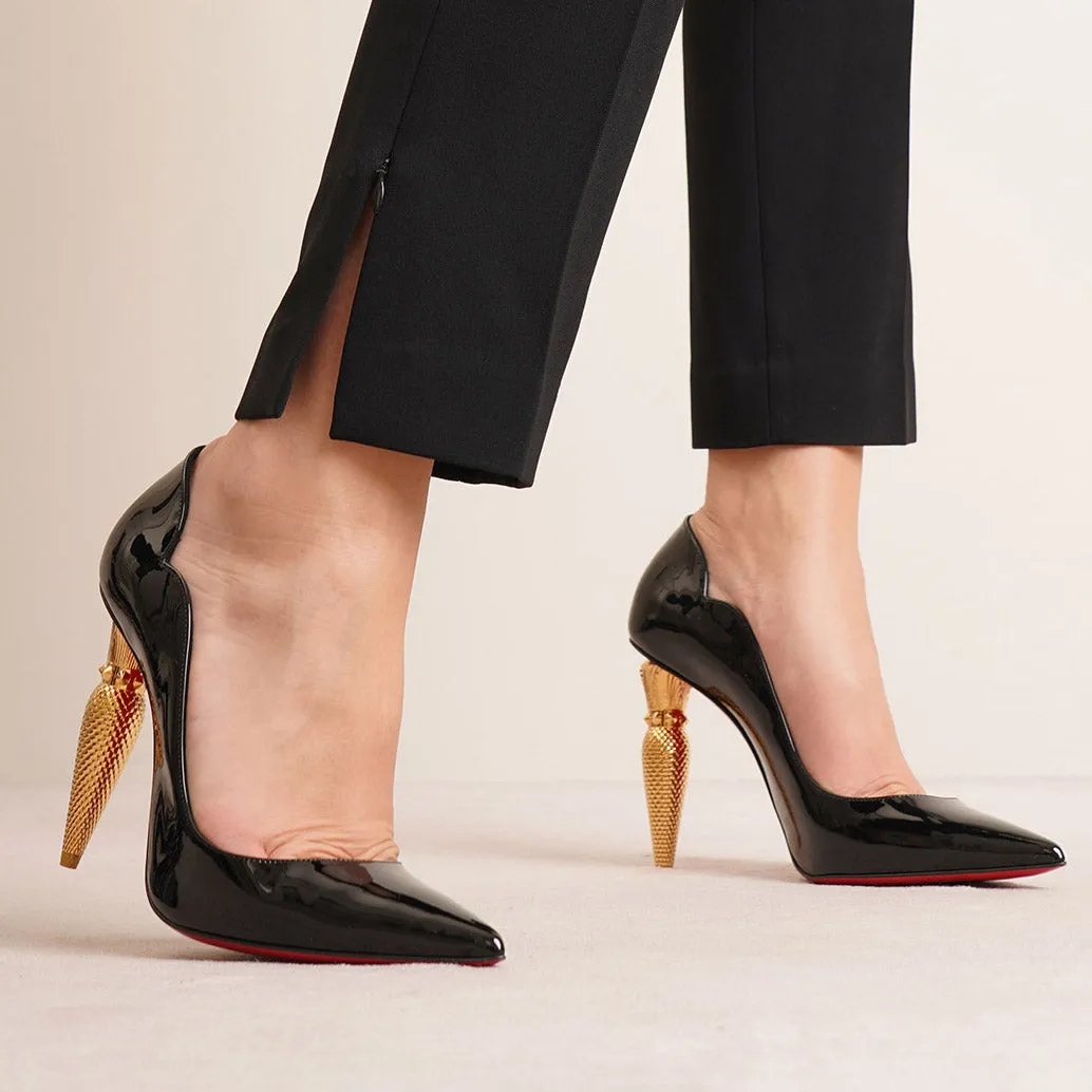 Lipchick 100 black patent pumps