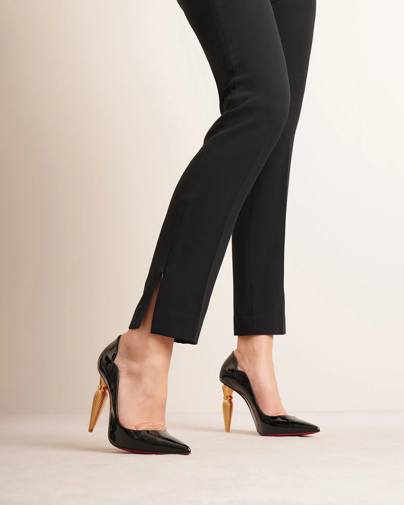 Lipchick 100 black patent pumps