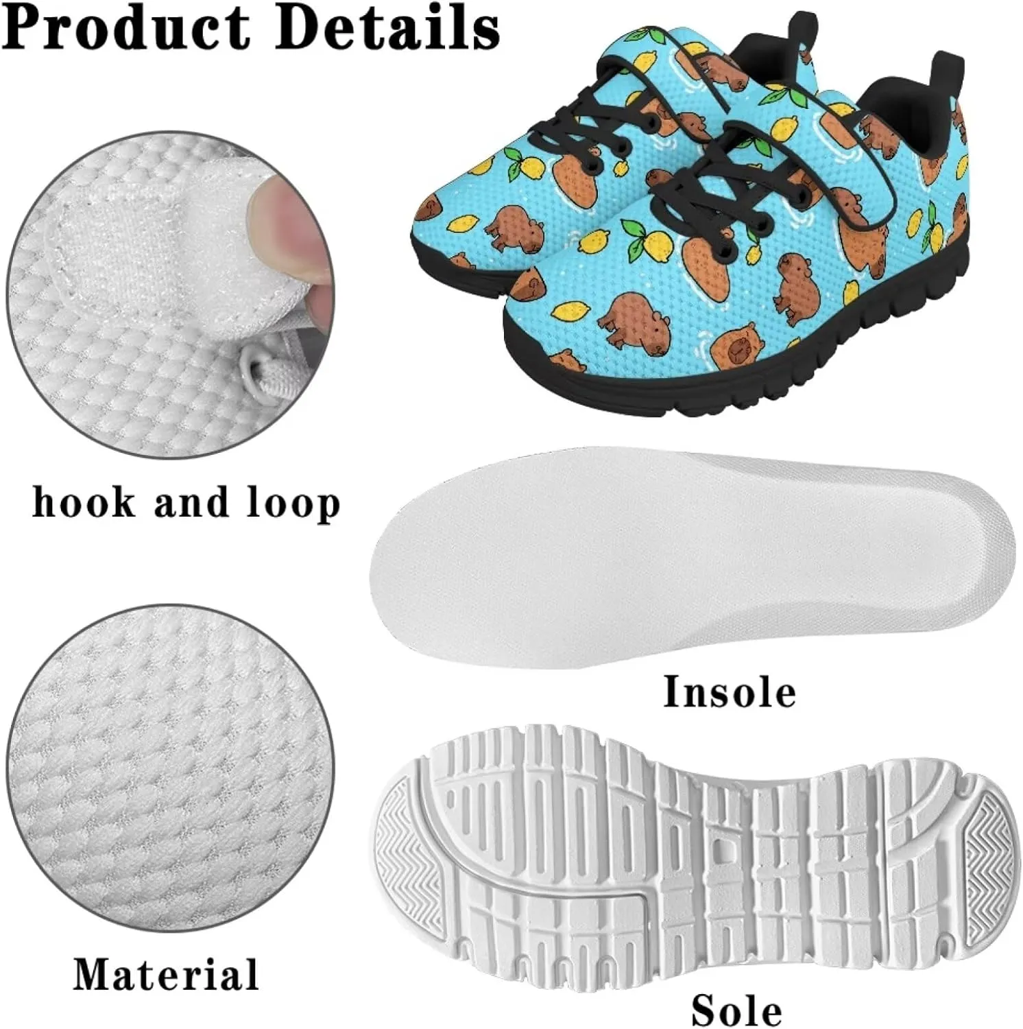 Little Kids Athletic Shoes for Boys Girls Sport Athletic Gym Walking Strap Sneakers Fitness Shoe
