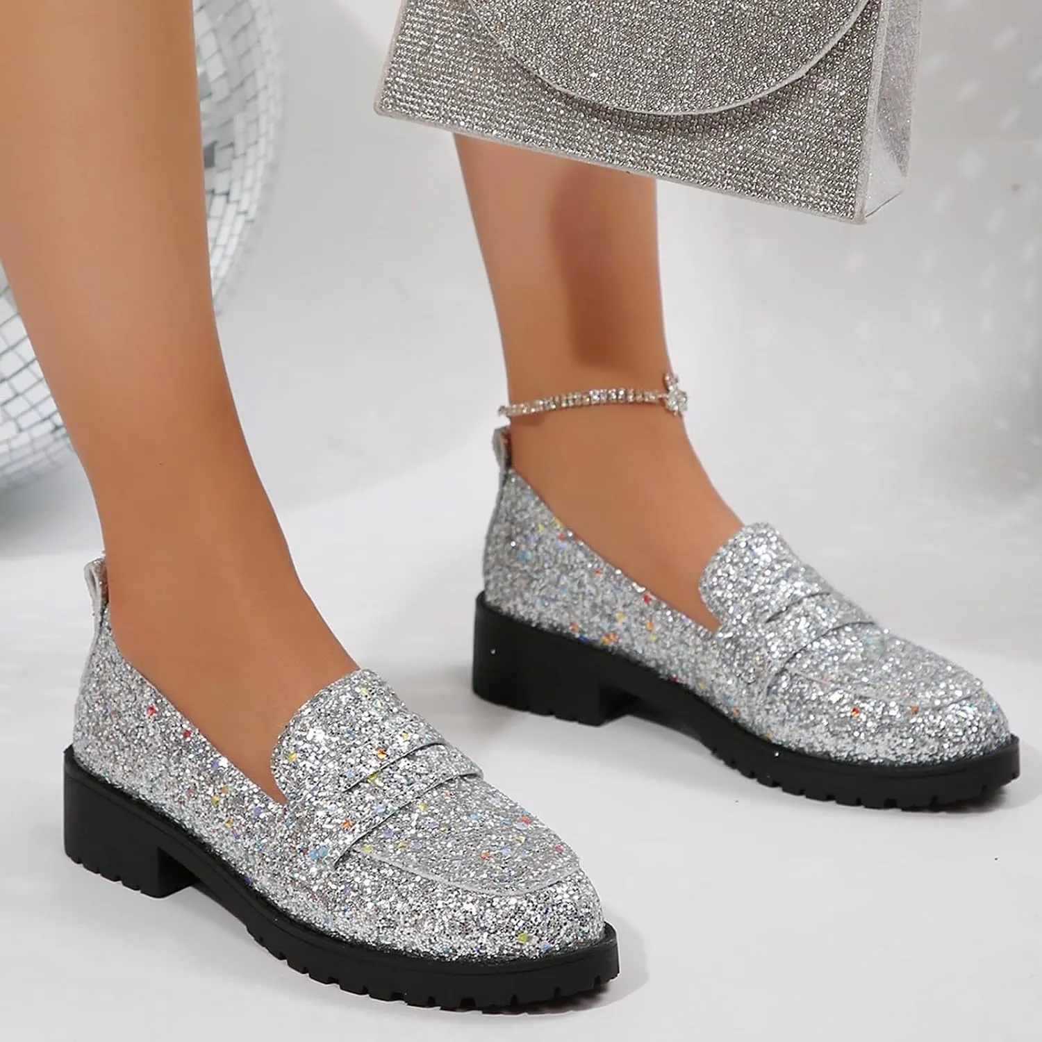 Loafers for Women Comfort Dressy Flats Shoes Fashion Penny Loafers Business Casual Shoes Slip On Work Shoes