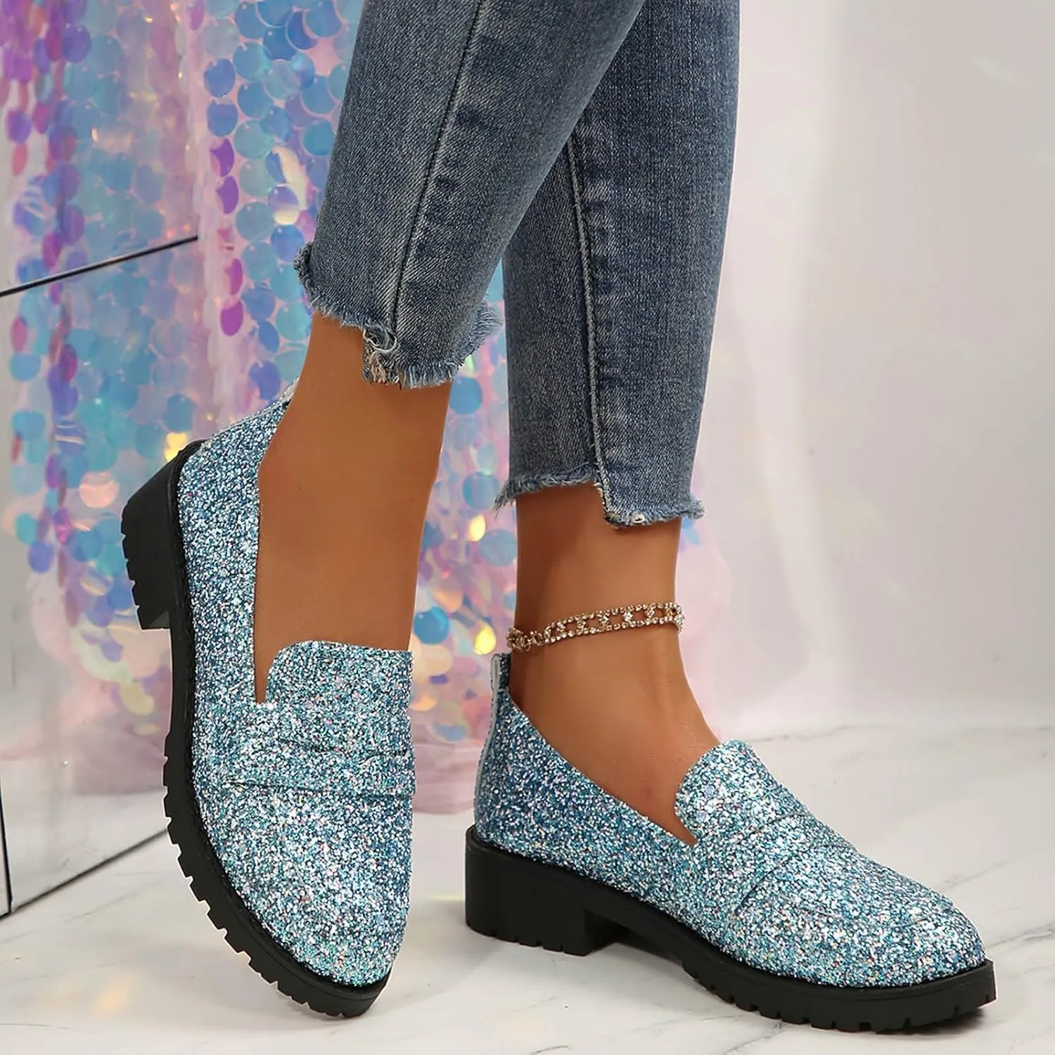Loafers for Women Comfort Dressy Flats Shoes Fashion Penny Loafers Business Casual Shoes Slip On Work Shoes