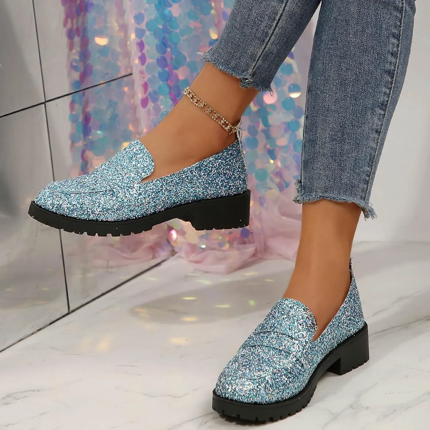 Loafers for Women Comfort Dressy Flats Shoes Fashion Penny Loafers Business Casual Shoes Slip On Work Shoes