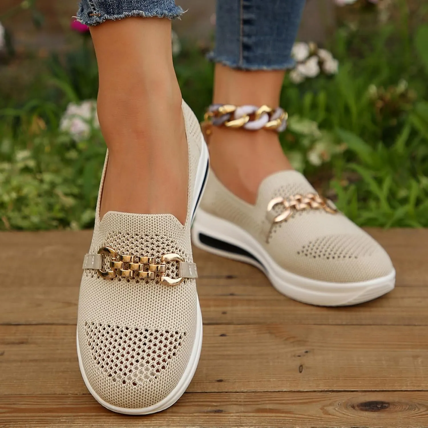 Loafers for Women Trendy Orthopedic Shoes Wide Sneakers Breathable Mesh Walking Shoes Lightweight Running Sneakers
