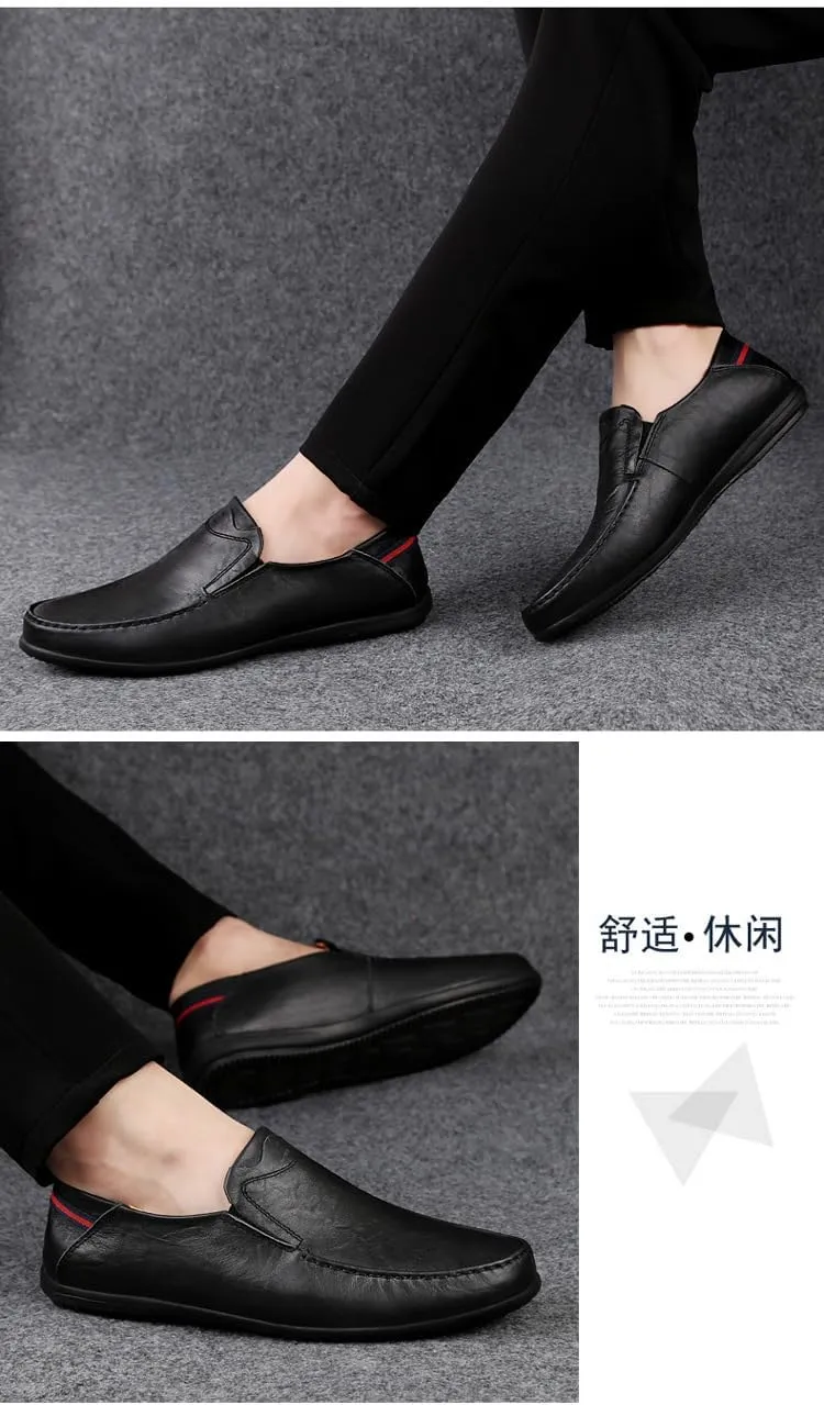 Loafers Premium Genuine Leather Men's Casual Shoes Men's Driving Penny Loafers Lightweight and Breathable