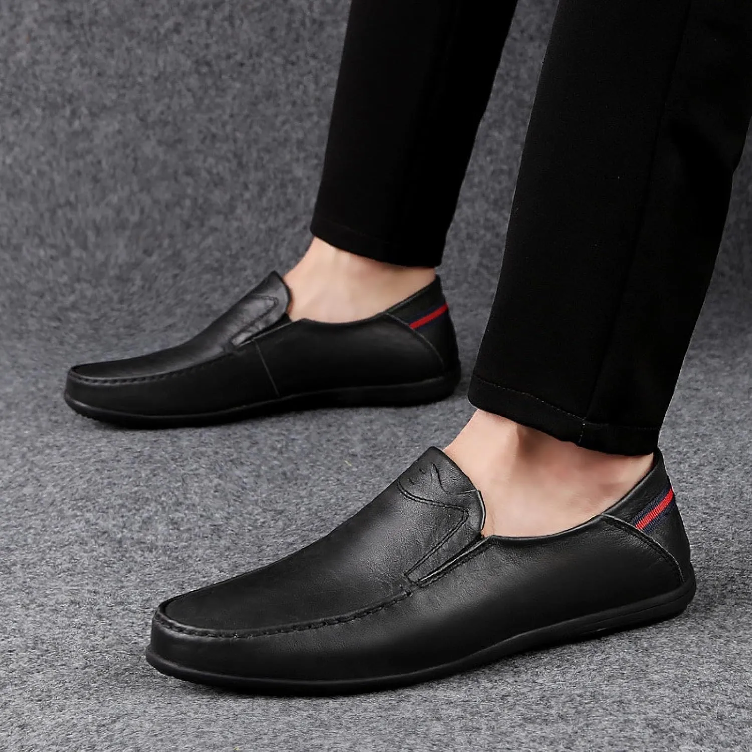 Loafers Premium Genuine Leather Men's Casual Shoes Men's Driving Penny Loafers Lightweight and Breathable