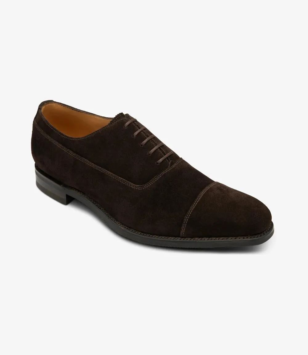 LOAKE TRUMAN DARK BROWN SUEDE OXFORD RUBBER SOLE F-MEDIUM