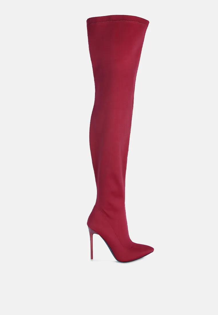 lolling long high heel boots