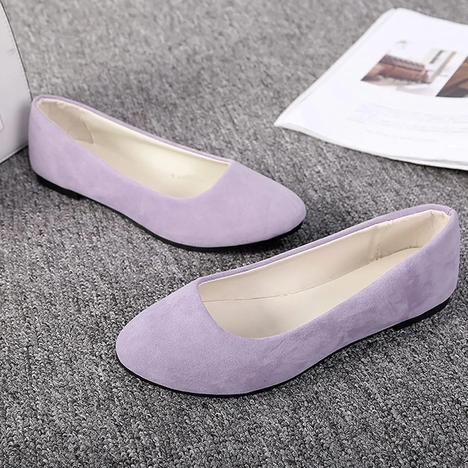 Low Top Slip On Ballet Flats for Women Comfortable Classic Dress Shoe Women's Business Casual Shoes Walking Flats