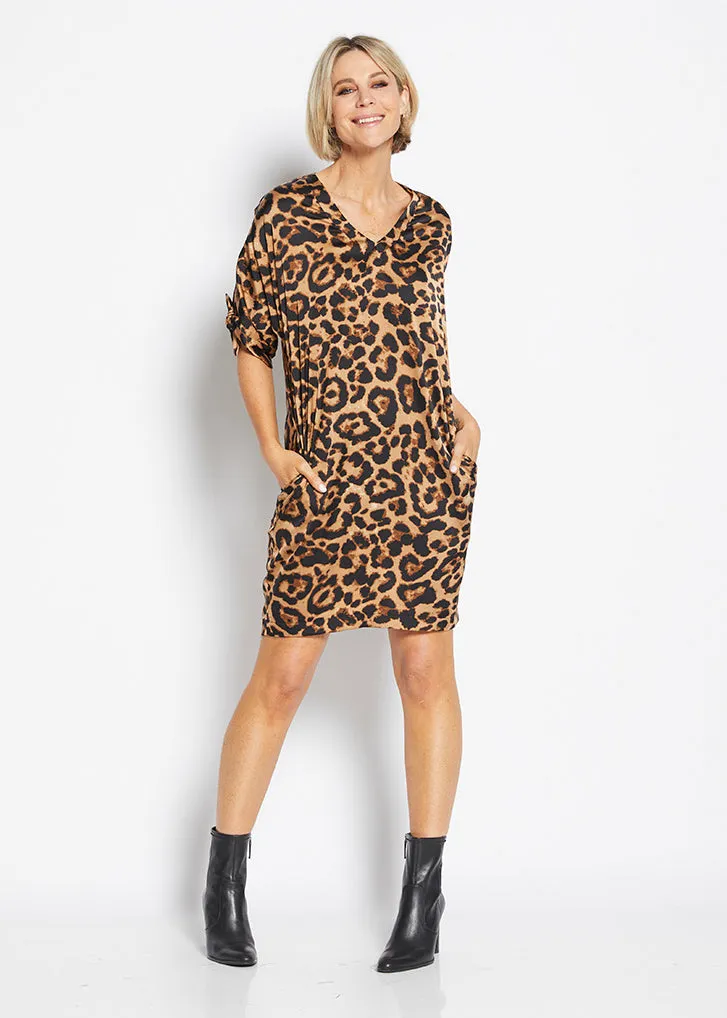 Marc cocoon dress in Zoo print