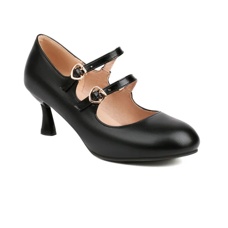Mary Jane Shoes Retro Heel Round Head Elegant Hepburn Style Shoes
