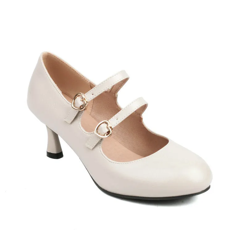 Mary Jane Shoes Retro Heel Round Head Elegant Hepburn Style Shoes