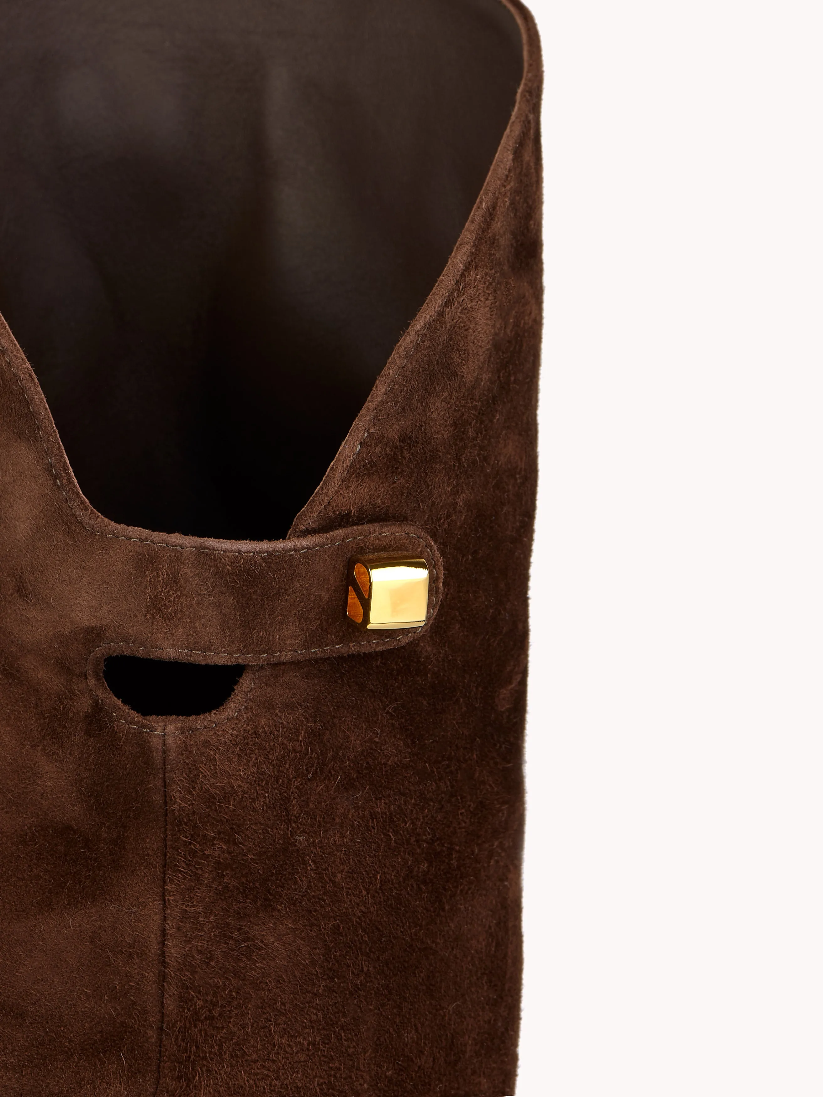 Marylin Over The Knee Brown Ebano Suede Boots