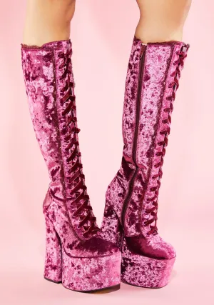 Material World Velvet Boots