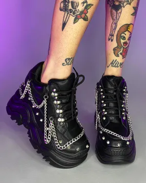 Matte Black Space Candy Chained Sneakers