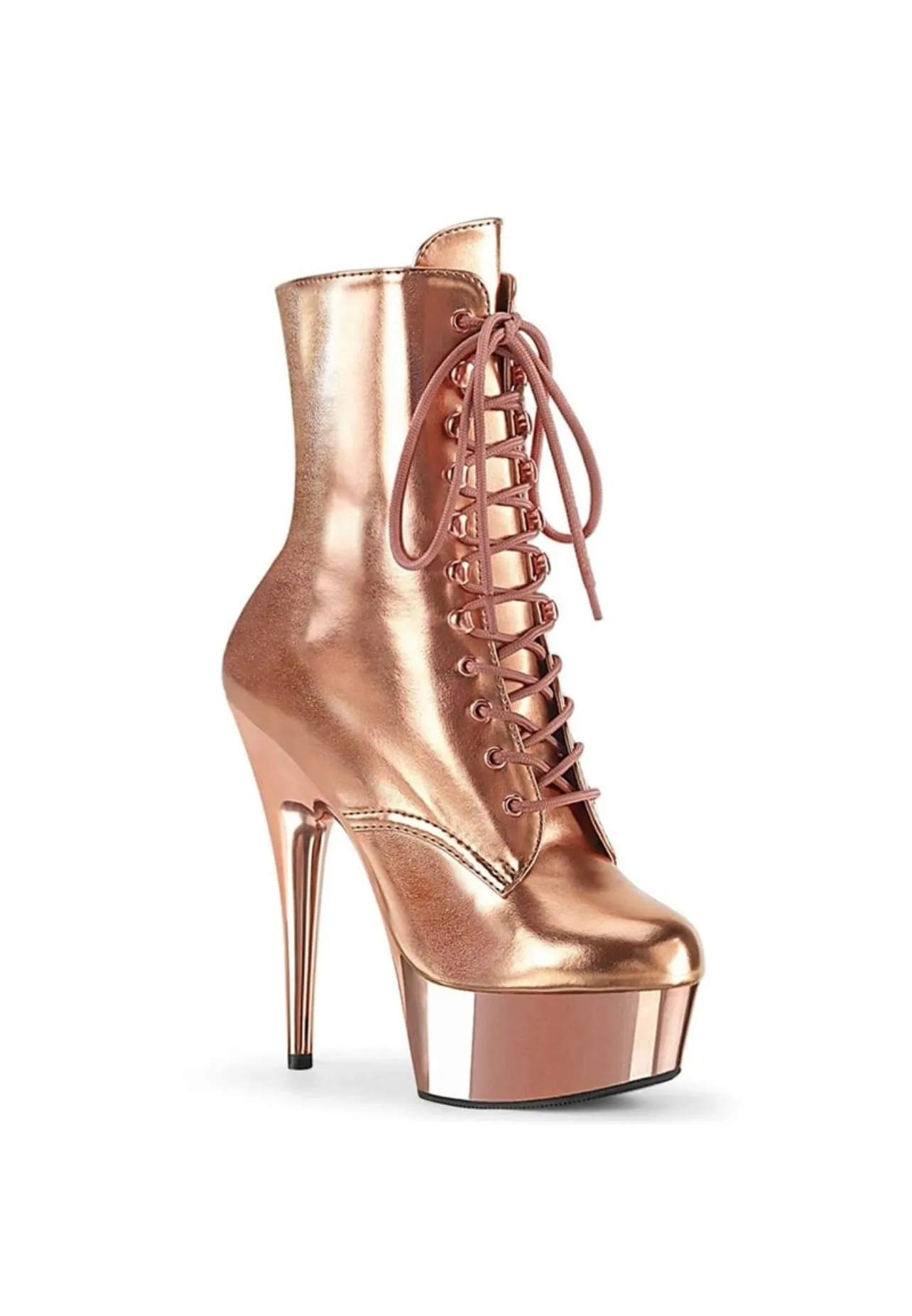 Matte of Lace Up Platform Short Boots
