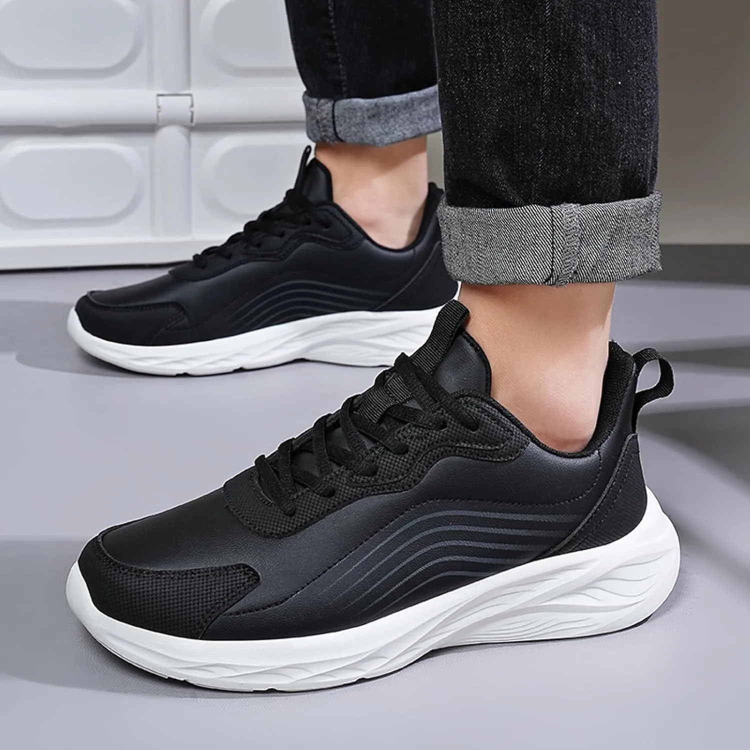 Men Casual Sports Shoes Fashionable New Pattern Autumn and Winter Comfortable Flat Mens Business Casual Shoes No Heel Shoes f