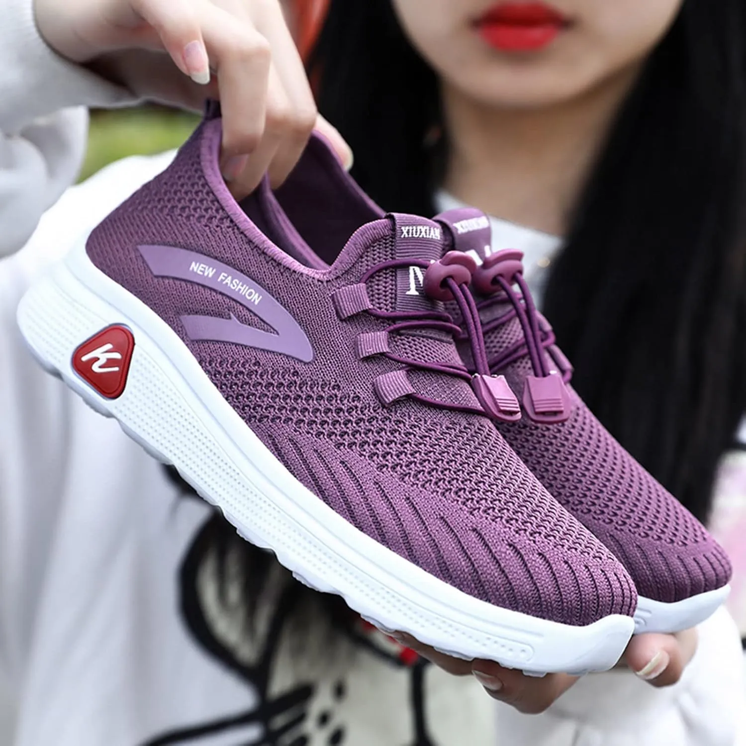 Men Orthopedic Sneakers with Arch Support Mesh Lac𝐞 Up Casual Lightweight Sneaker Wide Width Breathable Walking Shoes