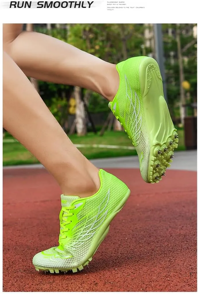 Men's & Women's Track & Field Shoes - High-Performance Mesh-Breathable Racing, Running, & Jumping Spikes for All Ages