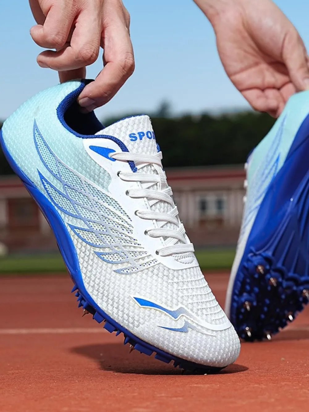 Men's & Women's Track & Field Shoes - High-Performance Mesh-Breathable Racing, Running, & Jumping Spikes for All Ages
