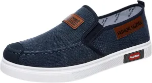 Men's Business Casual Shoes Comfortable Breathable Stretch Canvas Slip on Sneaker Arch Support Plantar Fasciitis