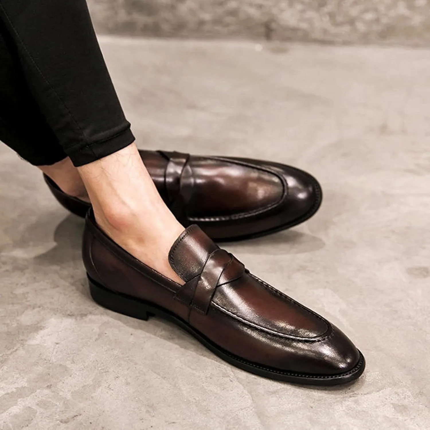 Men's Casual Dress Shoes Comfortable Fashion Dress Sneakers Leisure Suit Formal Leather Business Casual Shoes