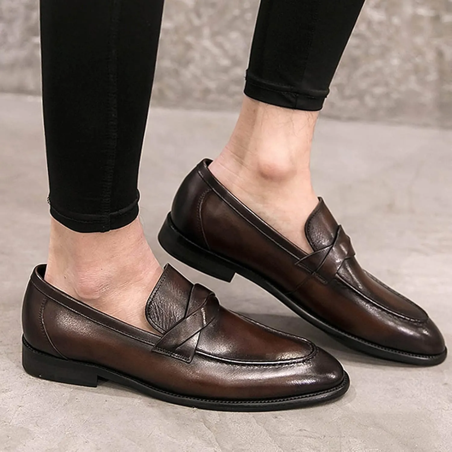 Men's Casual Dress Shoes Comfortable Fashion Dress Sneakers Leisure Suit Formal Leather Business Casual Shoes
