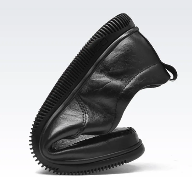 Men's Casual Genuine Leather Flats Soft Driving Walking Loafer Shoes Men's Oxford Shoes Business Casual Shoes