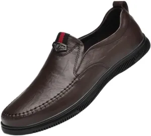 Men's Casual Genuine Leather Flats Soft Driving Walking Loafer Shoes Men's Oxford Shoes Business Casual Shoes