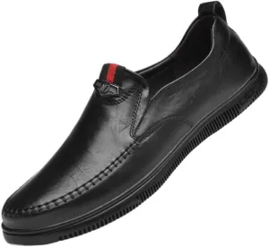 Men's Casual Genuine Leather Flats Soft Driving Walking Loafer Shoes Men's Oxford Shoes Business Casual Shoes